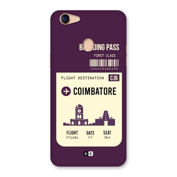 Coimbatore Boarding Pass Back Case for Oppo F5 Youth